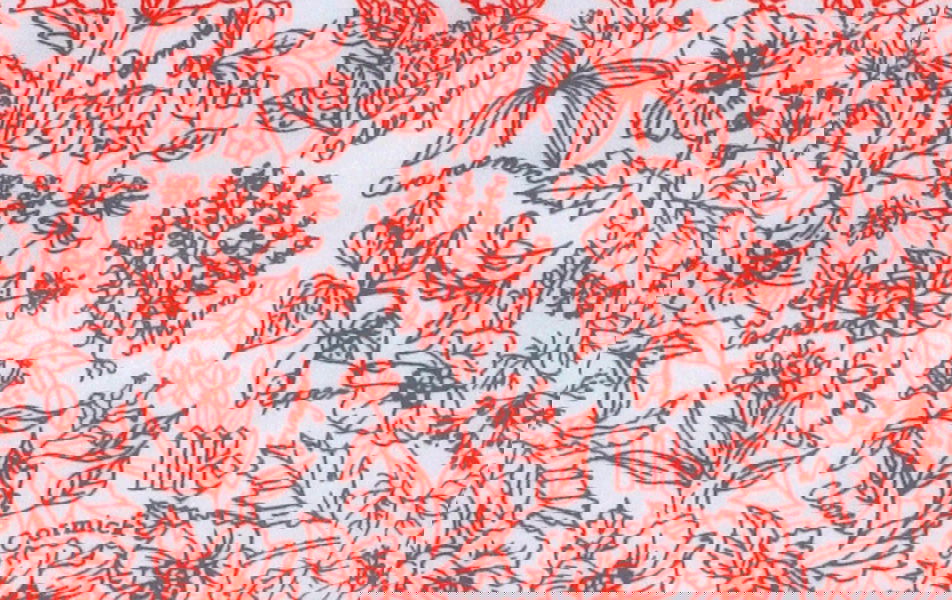 Background use - Frankie Welch McCormick scarf (1978, polyester)